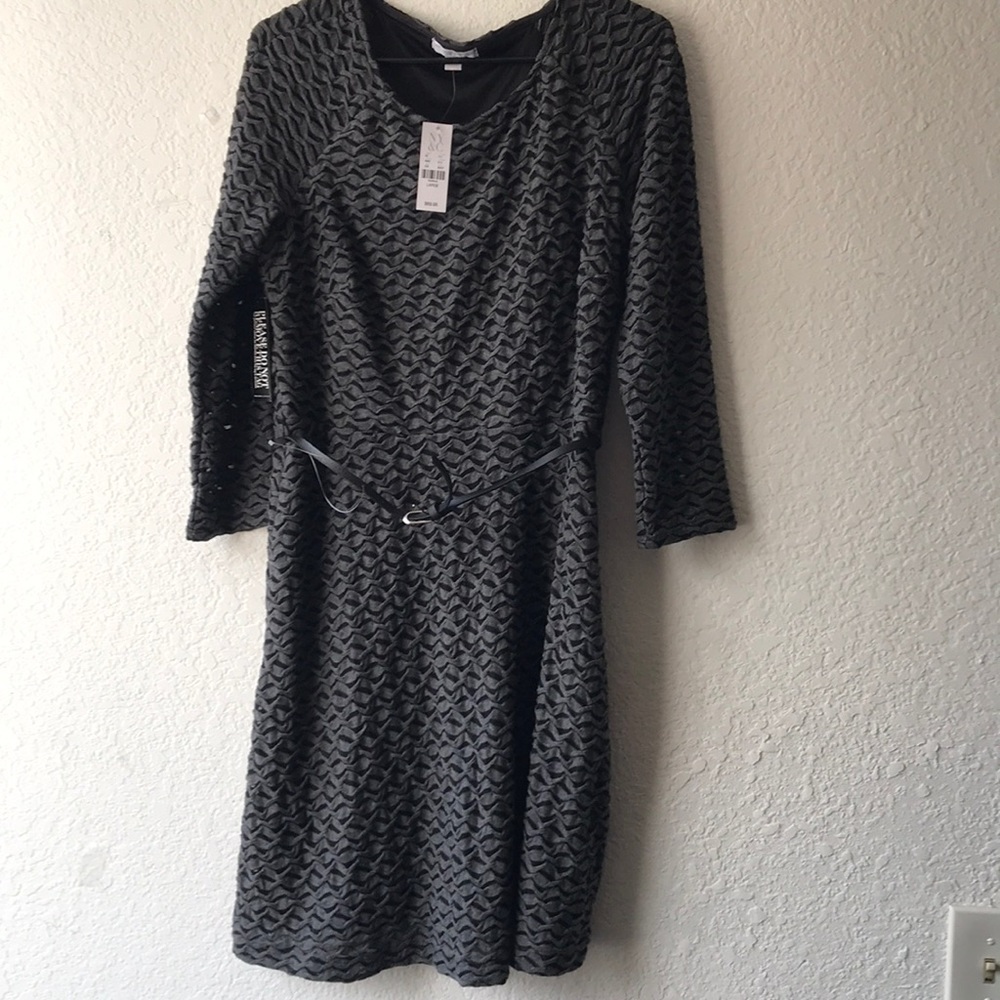 New York & Company grey Midi dress size L